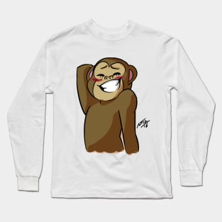 Smile monkey face Long Sleeve T-Shirt